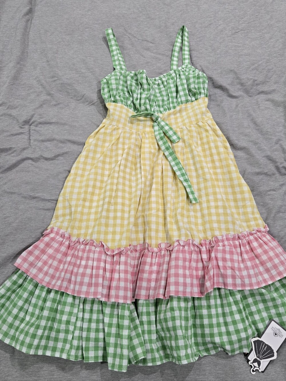 Retro Stage 100% Cotton Gingham 1950s Retro Dress Size M - Picture 2 of 5